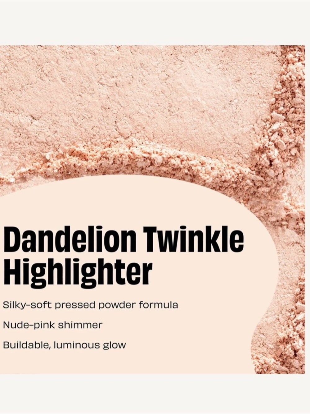 Benefit DANDELION TWINKLE Soft Nude Pink Highlighter 0.1oz Full Size BNIB, NEW - Picture 11 of 12